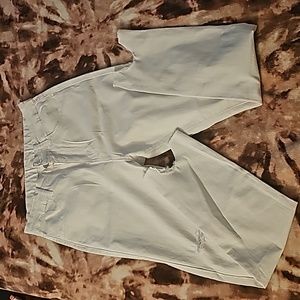 High waisted white denim jeans